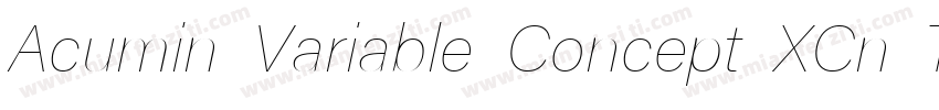 Acumin Variable Concept XCn Th字体转换